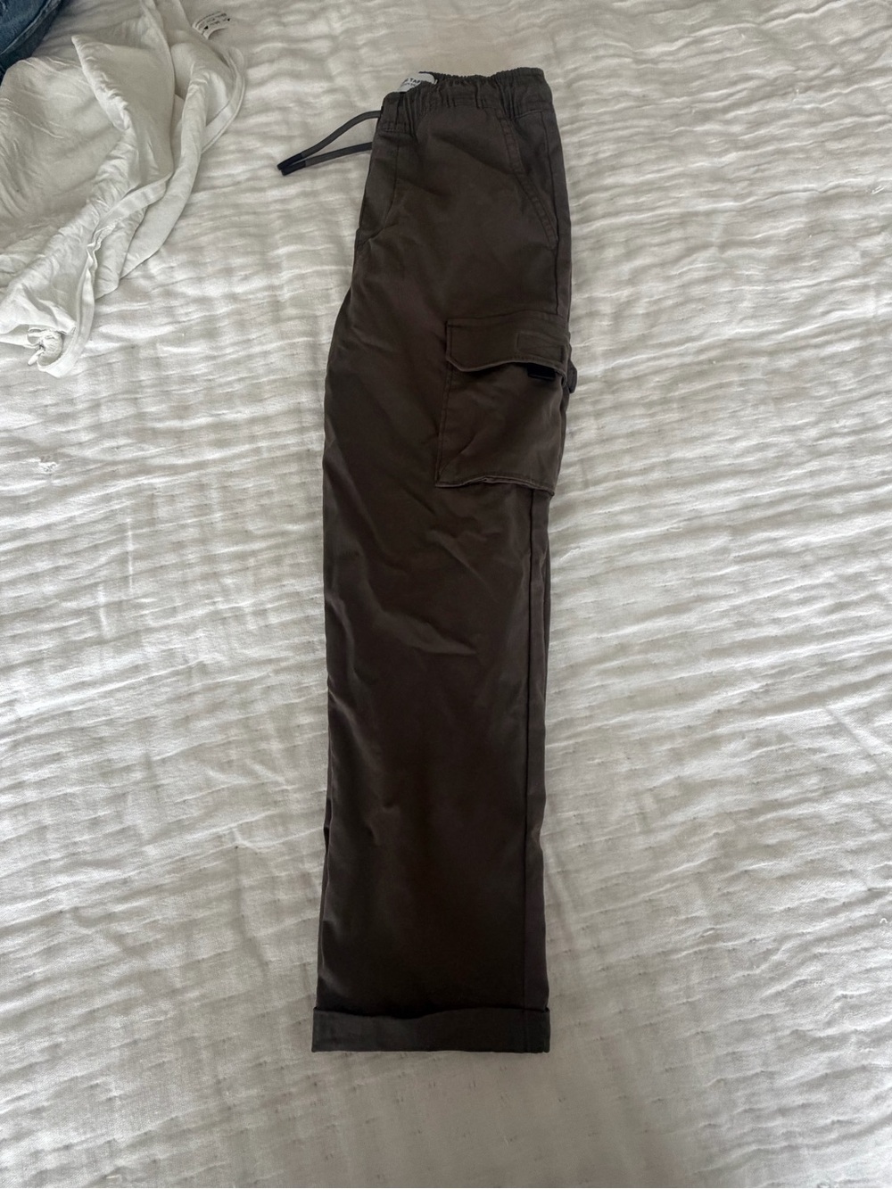 Boys Cargo Pants in Dark Brown - Casual Utility Style